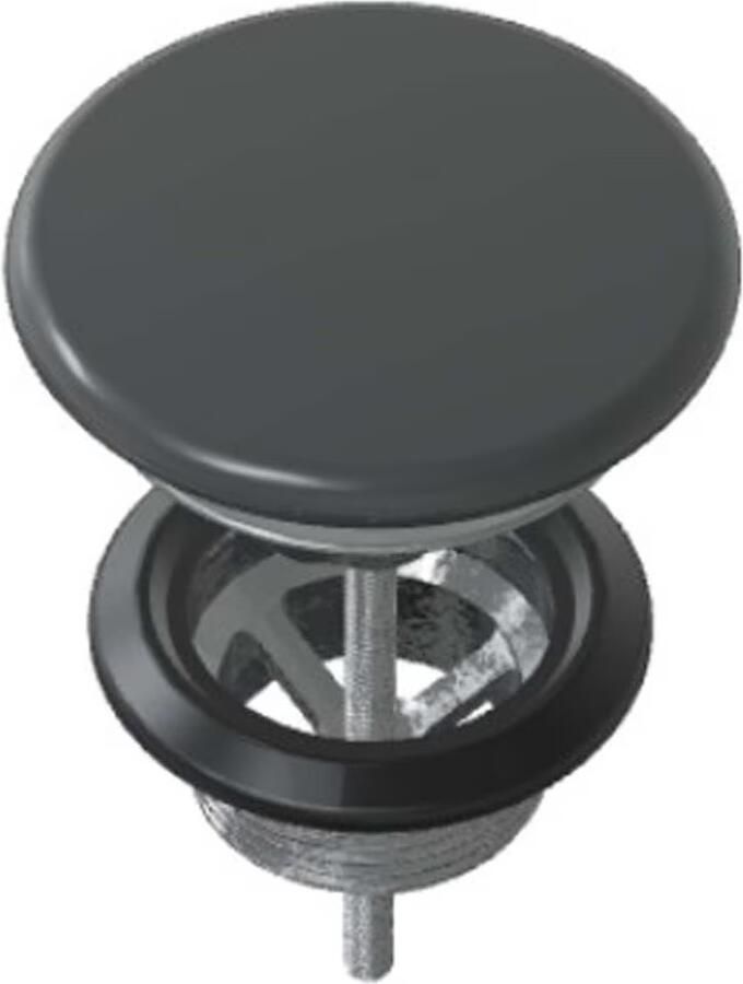 Xenz Afvoerplug Rosa | 5 4" | Click waste | Keramiek | Rond | Zwart - Foto 2