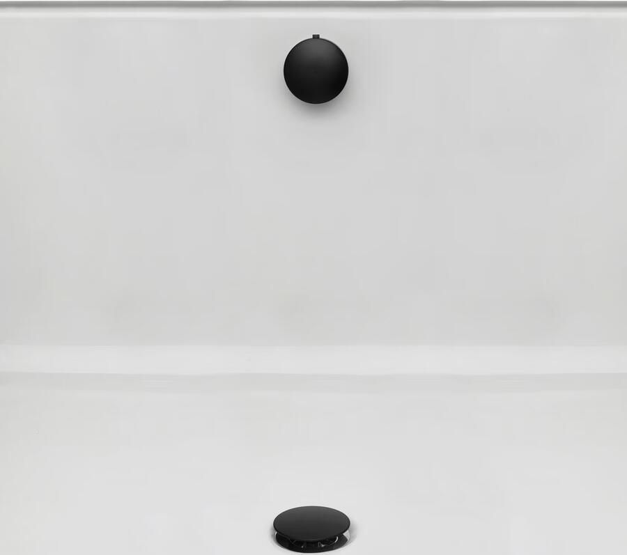 Xenz Badafvoer Pure | Overloop combinatie | Draaiknop | Rond | Zwart mat - Foto 4