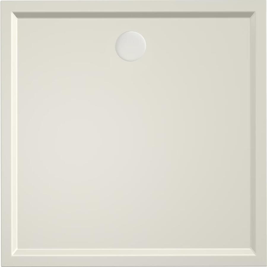 Xenz Douchebak Mariana | 100x100x4 cm | Incl.Afvoersifon-Chroom | Acryl | Vierkant | Pergamon glans