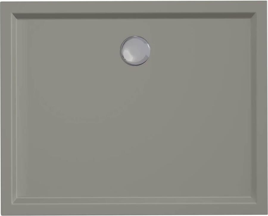 Xenz Douchebak Mariana | 100x80x4 cm | Incl.Afvoersifon-Chroom | Acryl | Rechthoekig | Cement mat - Foto 2