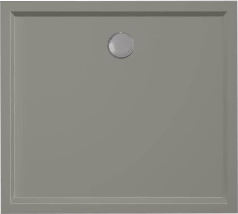Xenz Douchebak Mariana | 100x90x4 cm | Incl.Afvoersifon-Chroom | Acryl | Rechthoekig | Cement mat - Foto 1