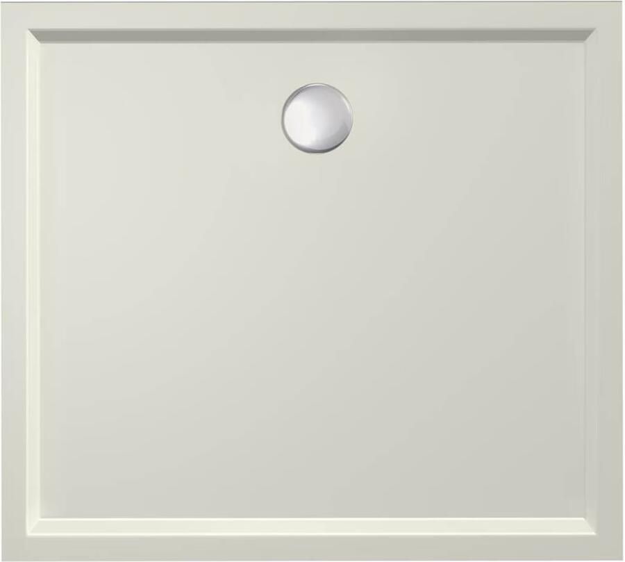 Xenz Douchebak Mariana | 100x90x4 cm | Incl.Afvoersifon-Chroom | Acryl | Rechthoekig | Pergamon glans