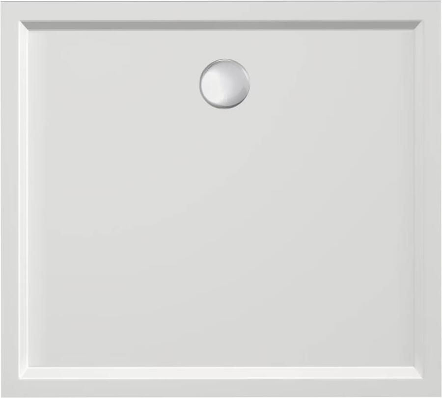 Xenz Douchebak Mariana | 100x90x4 cm | Incl.Afvoersifon-Chroom | Acryl | Rechthoekig | Wit mat