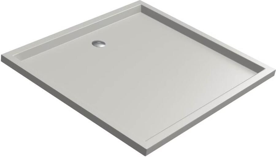 Xenz Douchebak Mariana | 110x100x4 cm | Incl.Afvoersifon-Chroom | Acryl | Rechthoekig | Cement mat - Foto 3