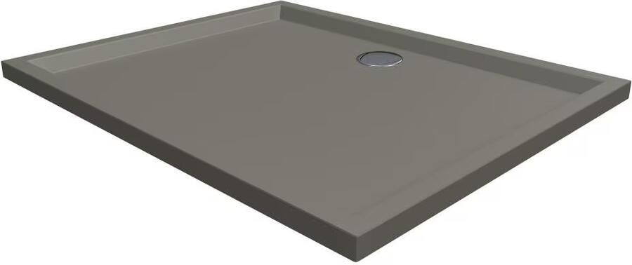 Xenz Douchebak Mariana | 110x90x4 cm | Incl.Afvoersifon-Chroom | Acryl | Rechthoekig | Cement mat - Foto 4
