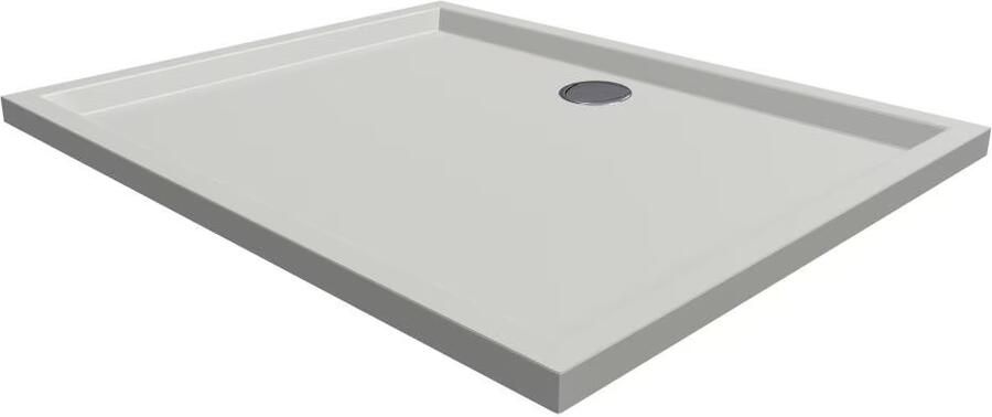 Xenz Douchebak Mariana | 110x90x4 cm | Incl.Afvoersifon-Chroom | Acryl | Rechthoekig | Wit mat - Foto 5