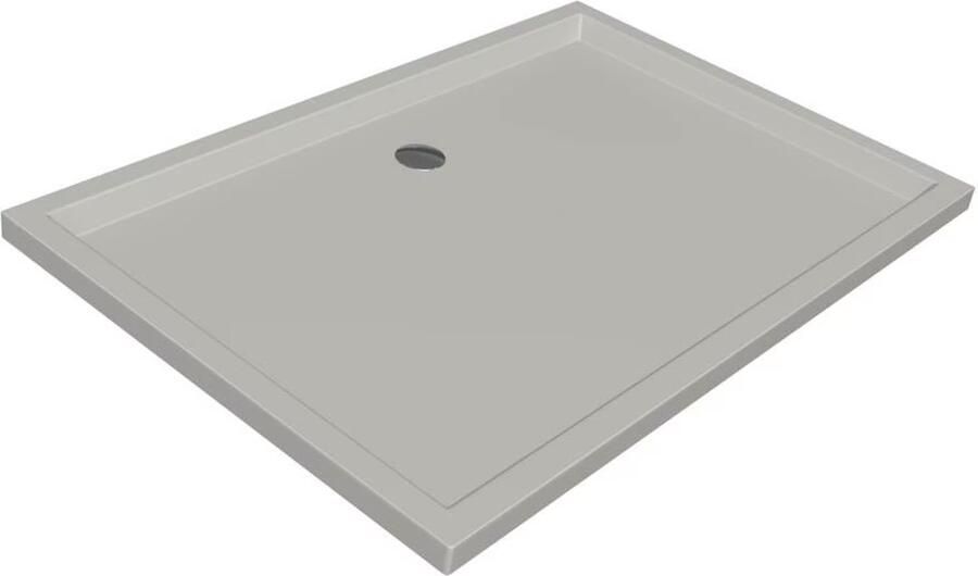 Xenz Douchebak Mariana | 120x80x4 cm | Incl.Afvoersifon-Chroom | Acryl | Rechthoekig | Cement mat - Foto 3