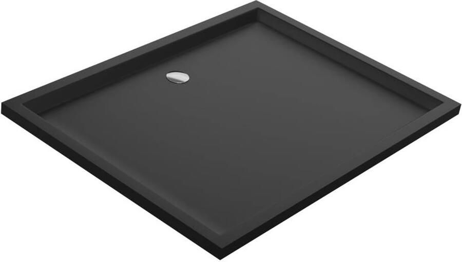 Xenz Douchebak Mariana | 120x90x4 cm | Incl.Afvoersifon-Chroom | Acryl | Rechthoekig | Zwart mat - Foto 3