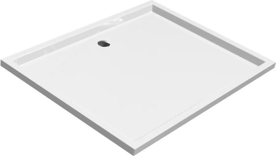 Xenz Douchebak Mariana | 130x100x4 cm | Incl.Afvoersifon-Chroom | Acryl | Rechthoekig | Wit glans - Foto 4