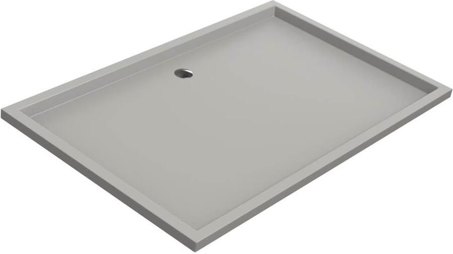 Xenz Douchebak Mariana | 160x100x4 cm | Incl.Afvoersifon-Chroom | Acryl | Rechthoekig | Cement mat - Foto 4