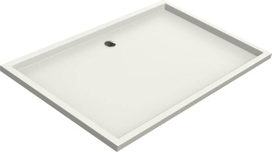 Xenz Douchebak Mariana | 160x100x4 cm | Incl.Afvoersifon-Chroom | Acryl | Rechthoekig | Wit mat - Foto 3