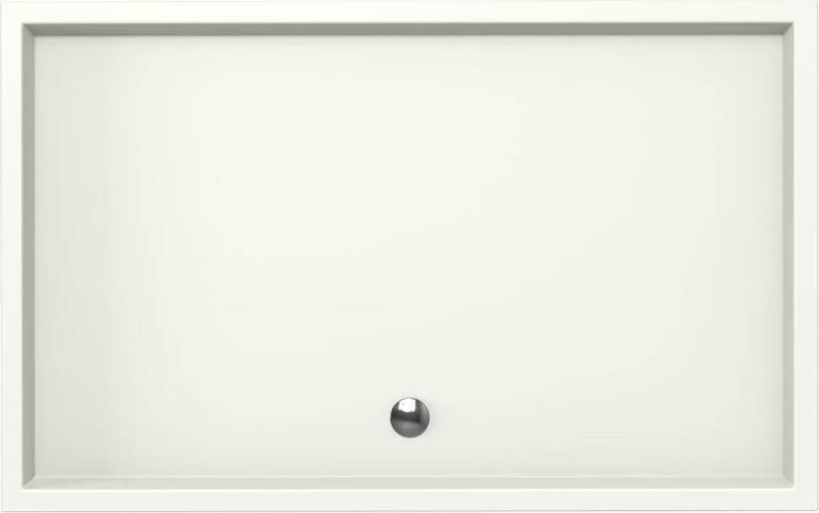 Xenz Douchebak Mariana | 160x100x4 cm | Incl.Afvoersifon-Chroom | Acryl | Rechthoekig | Wit mat - Foto 2