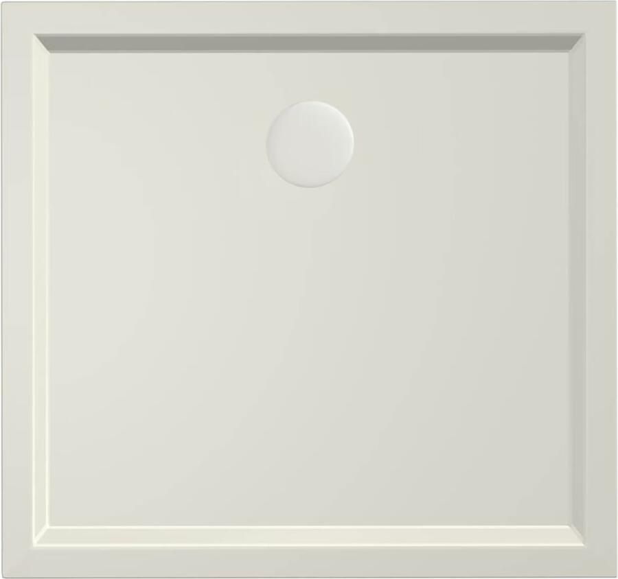 Xenz Douchebak Mariana | 80x75x4 cm | Incl.Afvoersifon-Chroom | Acryl | Rechthoekig | Pergamon glans