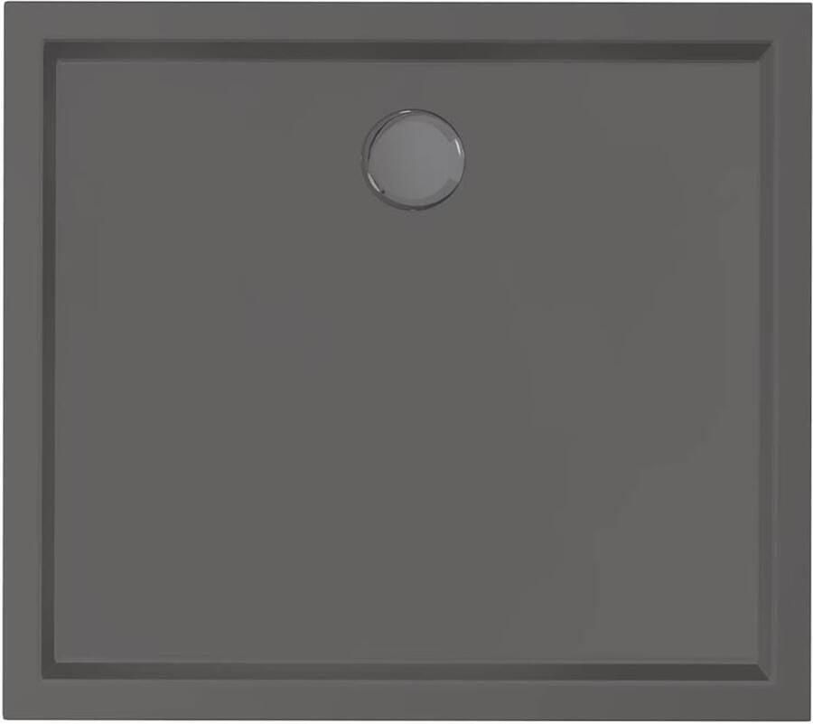 Xenz Douchebak Mariana | 90x80x4 cm | Incl.Afvoersifon-Chroom | Acryl | Rechthoekig | Antraciet mat - Foto 2