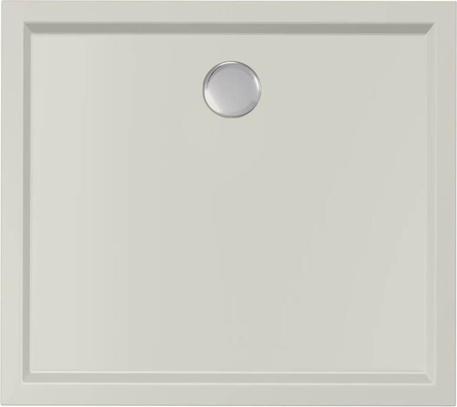 Xenz Douchebak Mariana | 90x80x4 cm | Incl.Afvoersifon-Chroom | Acryl | Rechthoekig | Pergamon glans - Foto 2