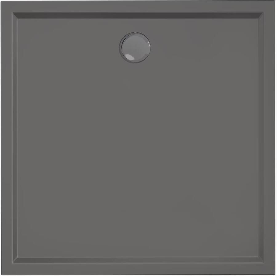 Xenz Douchebak Mariana | 90x90x4 cm | Incl.Afvoersifon-Chroom | Acryl | Vierkant | Antraciet mat - Foto 2