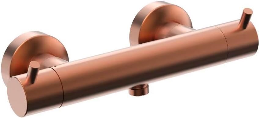 Xenz Douchekraan Duero | Opbouw | Thermostaatkraan | Tweegreeps | Oud koper - Foto 2