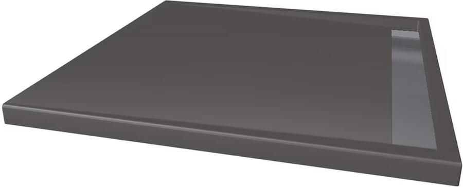 Xenz Douchevloer Easy Tray | 100x100 cm | Incl.Gootcover en Afvoersifon | Acryl | Vierkant | Antraciet mat - Foto 4