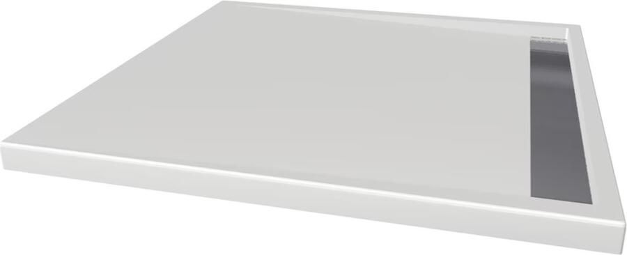 Xenz Douchevloer Easy Tray | 100x100 cm | Incl.Gootcover en Afvoersifon | Acryl | Vierkant | Wit glans - Foto 6