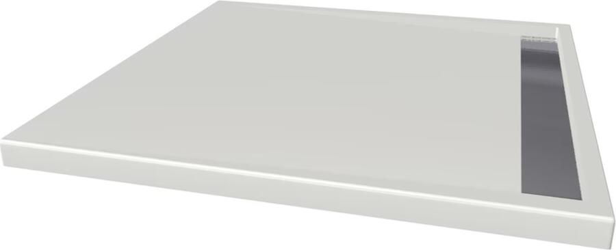 Xenz Douchevloer Easy Tray | 100x100 cm | Incl.Gootcover en Afvoersifon | Acryl | Vierkant | Wit mat - Foto 4