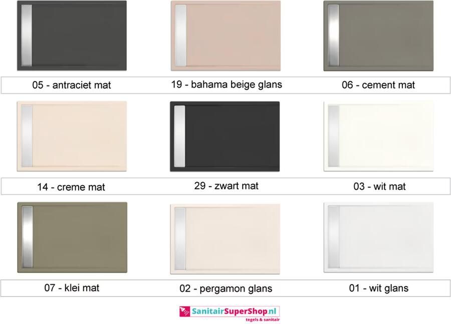 Xenz Douchevloer Easy Tray | 120x100 cm | Incl.Gootcover en Afvoersifon | Acryl | Rechthoek | Wit mat - Foto 2
