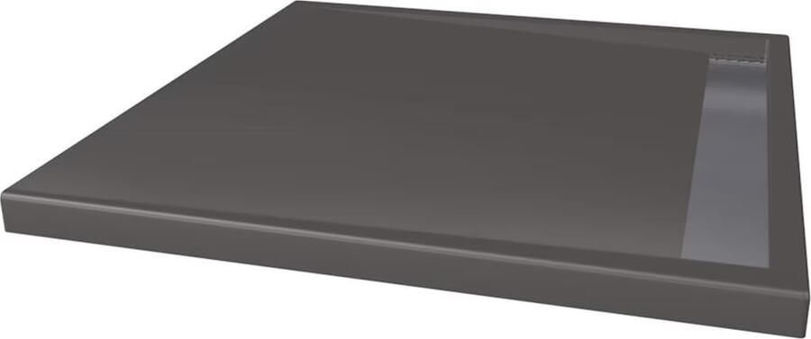 Xenz Douchevloer Easy Tray | 90x90 cm | Incl.Gootcover en Afvoersifon | Acryl | Vierkant | Antraciet mat - Foto 4