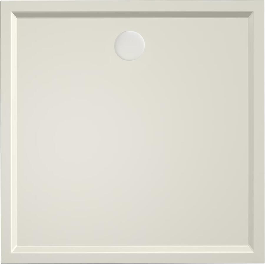 Xenz Douchevloer Mariana Plus | 100x100 cm | Incl.Afvoersifon-Chroom | Acryl | Vierkant | Pergamon