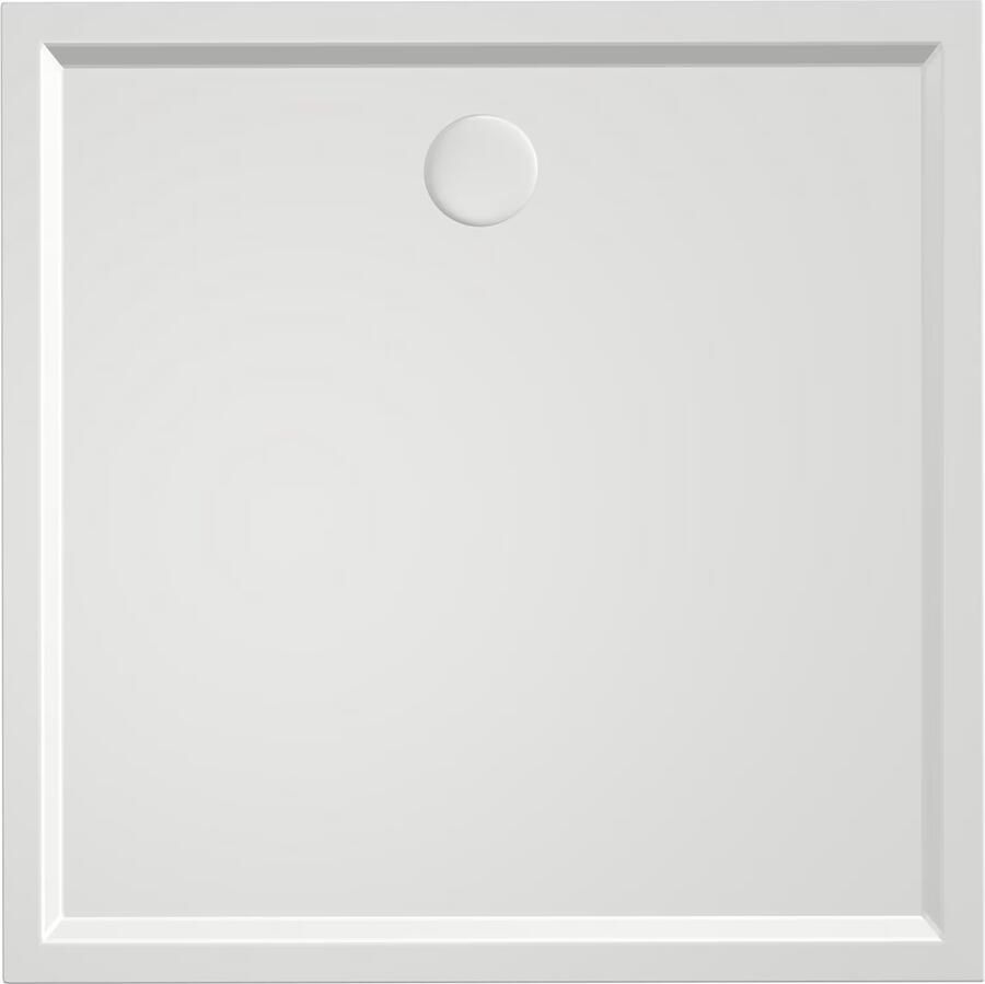 Xenz Douchebak Mariana | 100x100x4 cm | Incl.Afvoersifon-Chroom | Acryl | Vierkant | Wit glans - Foto 2