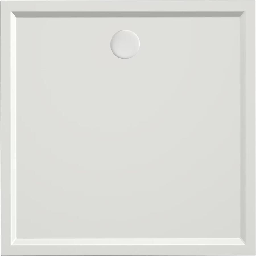 Xenz Douchebak Mariana | 90x90x4 cm | Incl.Afvoersifon-Chroom | Acryl | Vierkant | Wit mat