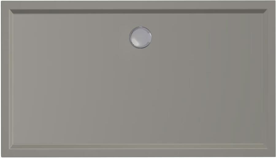 Xenz Douchevloer Mariana Plus | 120x70 cm | Incl.Afvoersifon-Chroom | Acryl | Rechthoekig | Cement - Foto 3