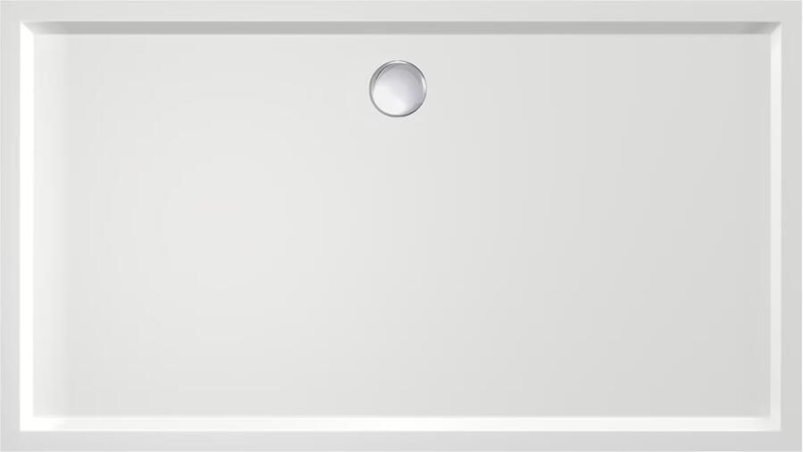 Xenz Douchevloer Mariana Plus | 120x70 cm | Incl.Afvoersifon-Chroom | Acryl | Rechthoekig | Wit - Foto 3