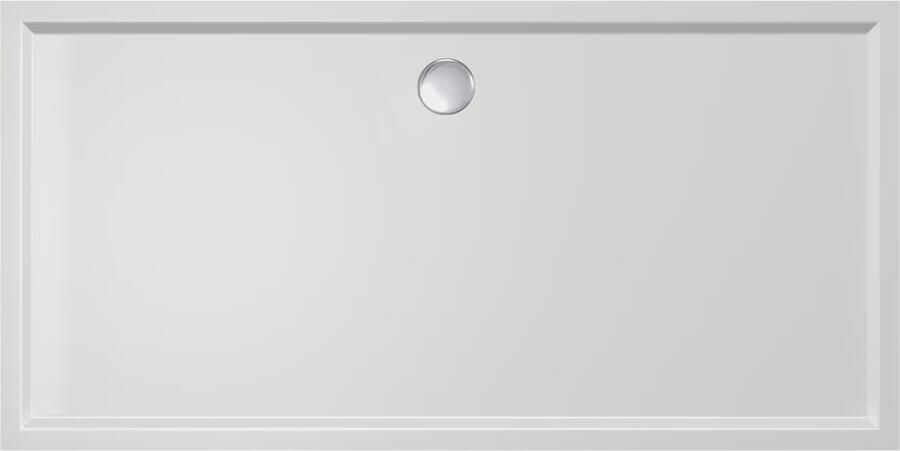 Xenz Douchevloer Mariana Plus | 160x100 cm | Incl.Afvoersifon-Chroom | Acryl | Rechthoekig | Wit - Foto 3