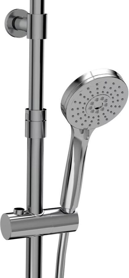 Xenz Duero regendouche set thermostaatkraan 2-weg messing chroom - Foto 2