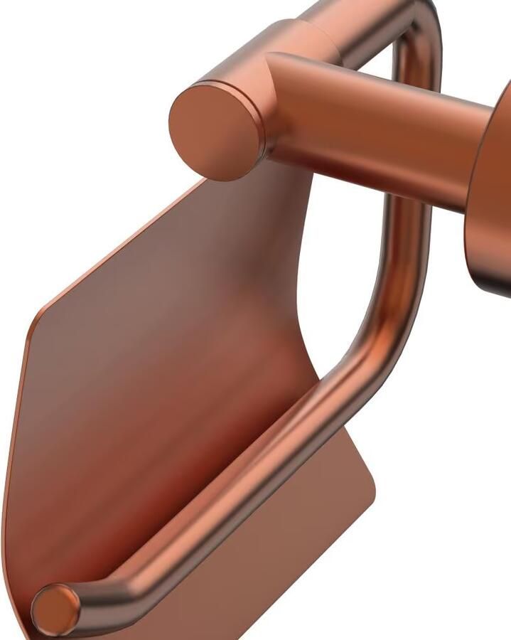 Xenz Duero toiletrol houder met klep messing koper geborsteld