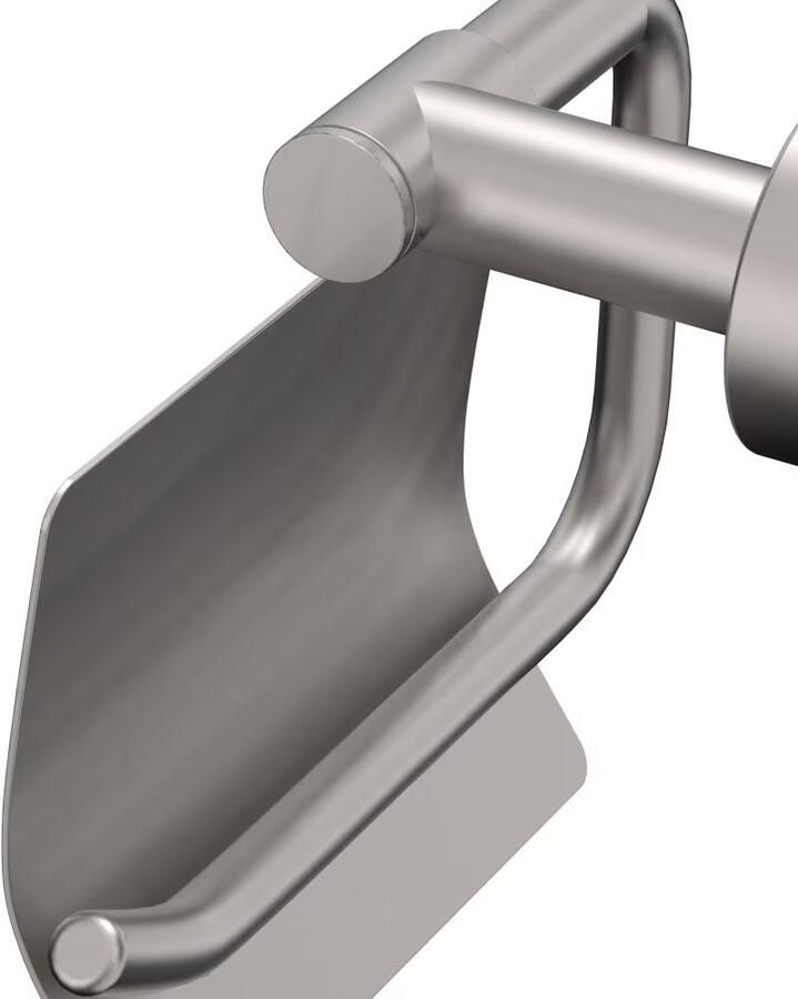 Xenz Duero toiletrol houder met klep messing rvs look