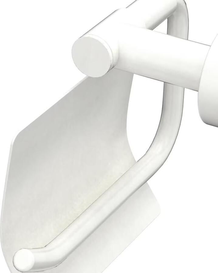 Xenz Duero toiletrol houder met klep messing wit mat