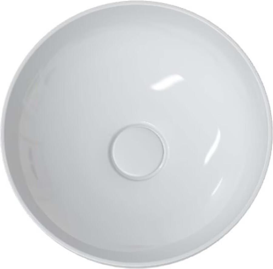 Xenz George waskom rond 37 cm keramiek wit glans