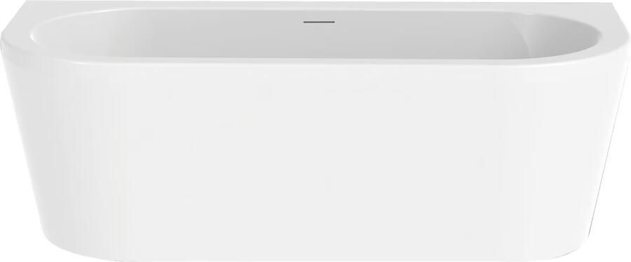 Xenz Half-vrijstaand bad Charley | 165x76 cm | Incl.Badafvoer-Glans wit | Sleuf overloop | Acryl | Glans wit - Foto 2
