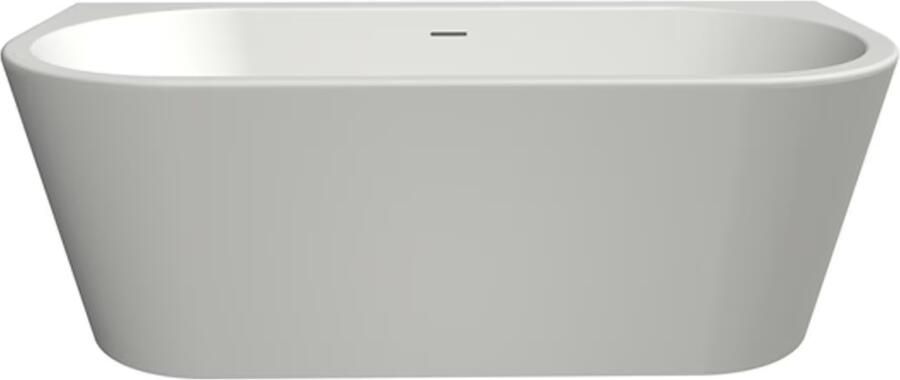 Xenz Half-vrijstaand bad Charley | 165x76 cm | Incl.Badafvoer-Mat wit | Sleuf overloop | Acryl | Mat wit - Foto 2