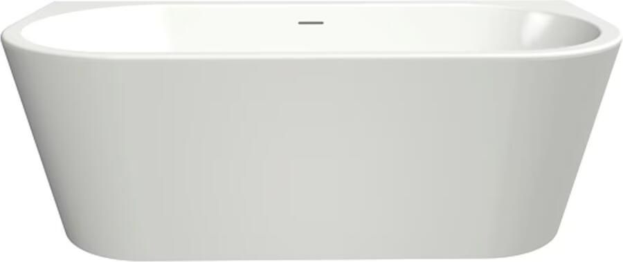 Xenz Half-vrijstaand bad Charley | 180x80 cm | Incl.Badafvoer-Glans wit | Sleuf overloop | Acryl | Glans wit - Foto 3