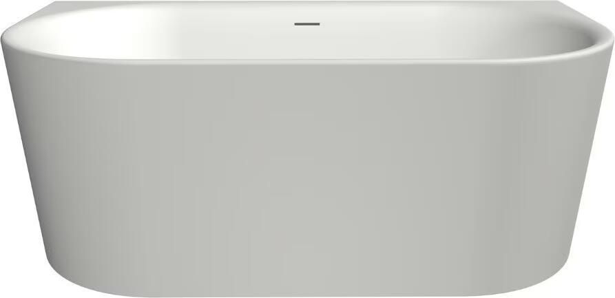 Xenz Half-vrijstaand bad Fay XS | 155x80 cm | Incl.Badafvoer-Mat wit | Sleuf overloop | Acryl | Mat wit - Foto 3