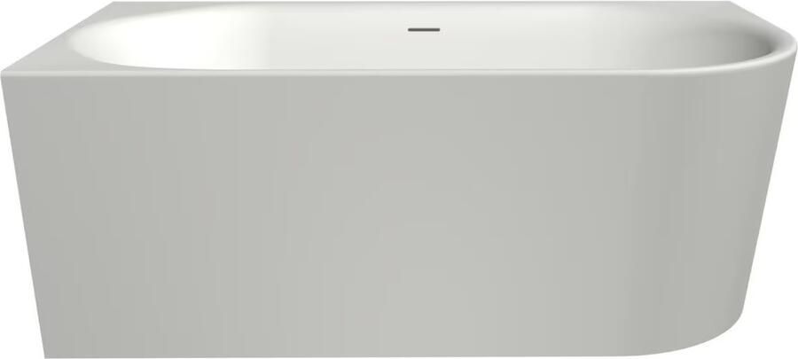 Xenz Half-vrijstaand bad Fay XS | 155x80 cm | Links | Incl.Badafvoer-Mat wit | Sleuf overloop | Acryl | Mat wit - Foto 2