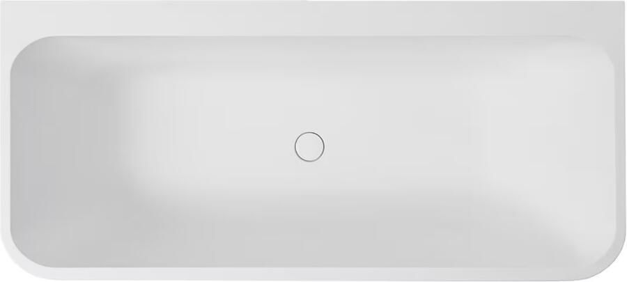 Xenz Half-vrijstaand bad Guido | 160x71 cm | Incl.Badafvoer-Wit mat | Solid surface | Goud-Wit mat - Foto 2