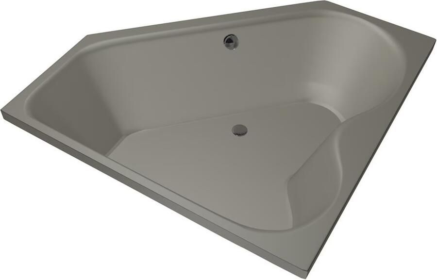 Xenz Hoekbad Cyprus | Inbouw | 145x145 cm | Incl.Badafvoer | Met overloop | Acryl | Cement mat - Foto 3