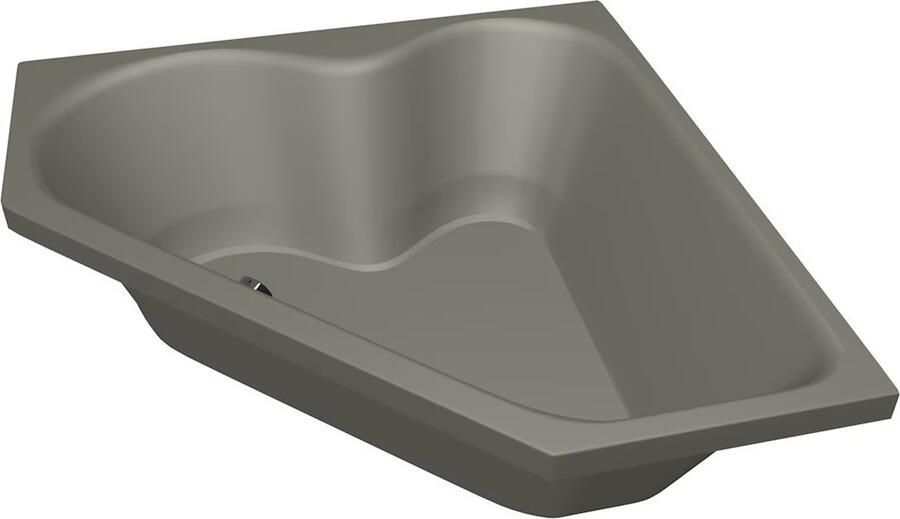 Xenz Hoekbad Cyprus | Inbouw | 145x145 cm | Incl.Badafvoer | Met overloop | Acryl | Cement mat - Foto 4
