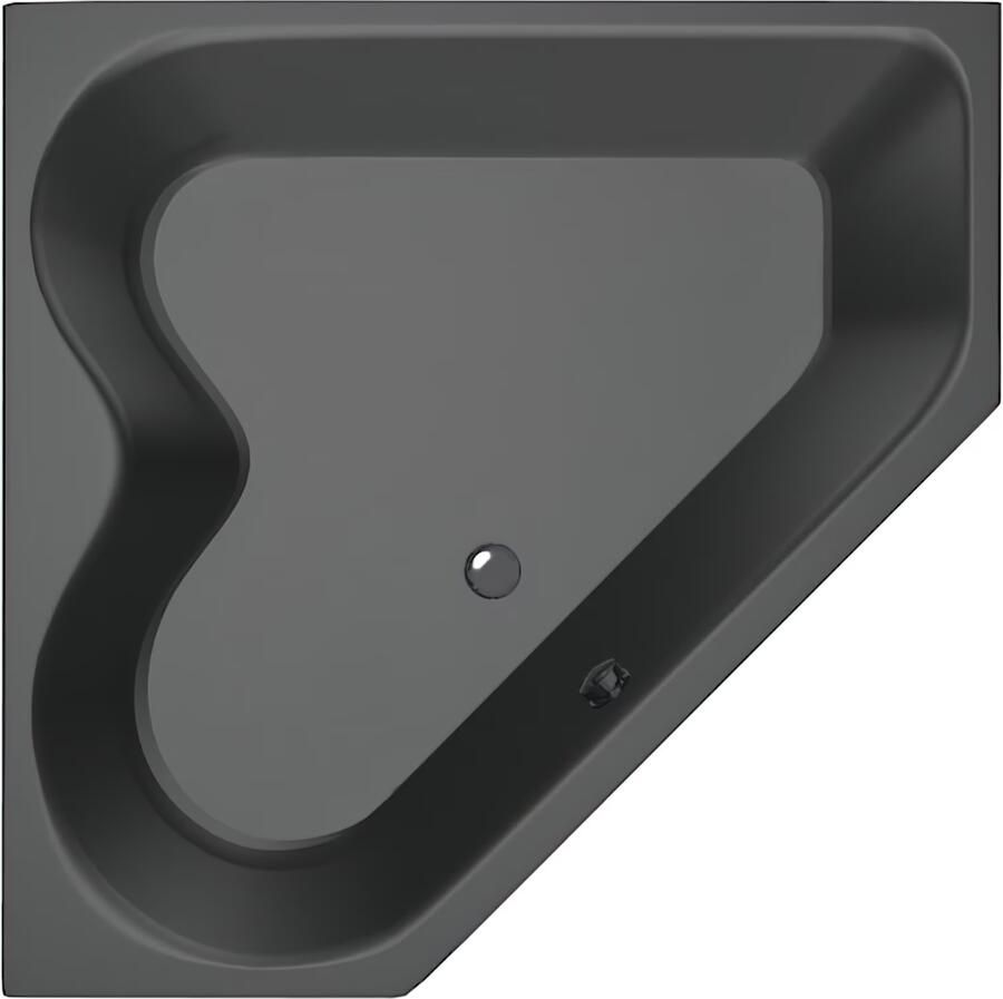 Xenz Ligbad Inbouw Cyprus Hoekbad 1-2 Persoons Duobad 145x145x50cm Acryl Ebony Zwart Mat met Poten - Foto 3