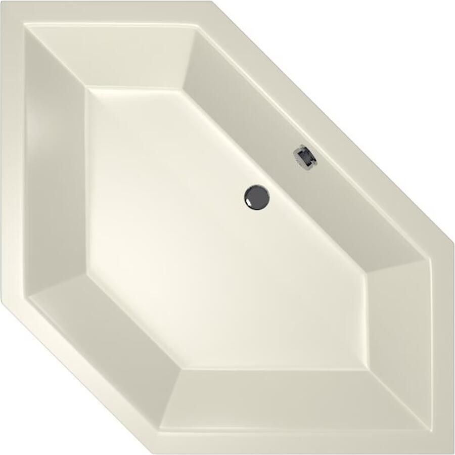 Xenz Ligbad Inbouw Society 145 Hoekbad 1-2 Persoons Duobad 145x145x50cm Acryl Bahama Beige Hoogglans met Poten - Foto 2