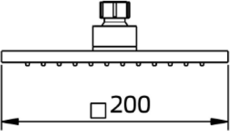 Xenz Basic Regendouche vierkant 200x200mm ABS chroom 7501-51