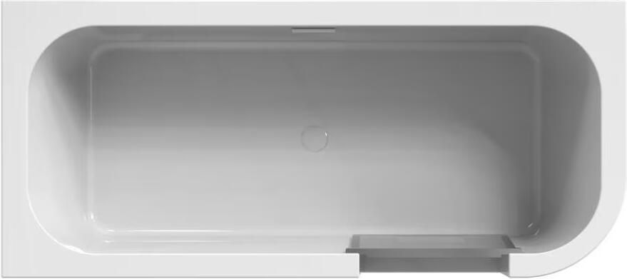 Xenz Inloop douchebad Go! | Links | 180x80 cm | Acryl | Incl. waterval vulcombi | Glans wit