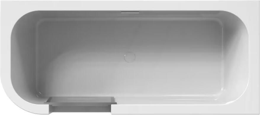 Xenz Inloop douchebad Go! | Rechts | 180x80 cm | Acryl | Incl. waterval vulcombi | Glans wit